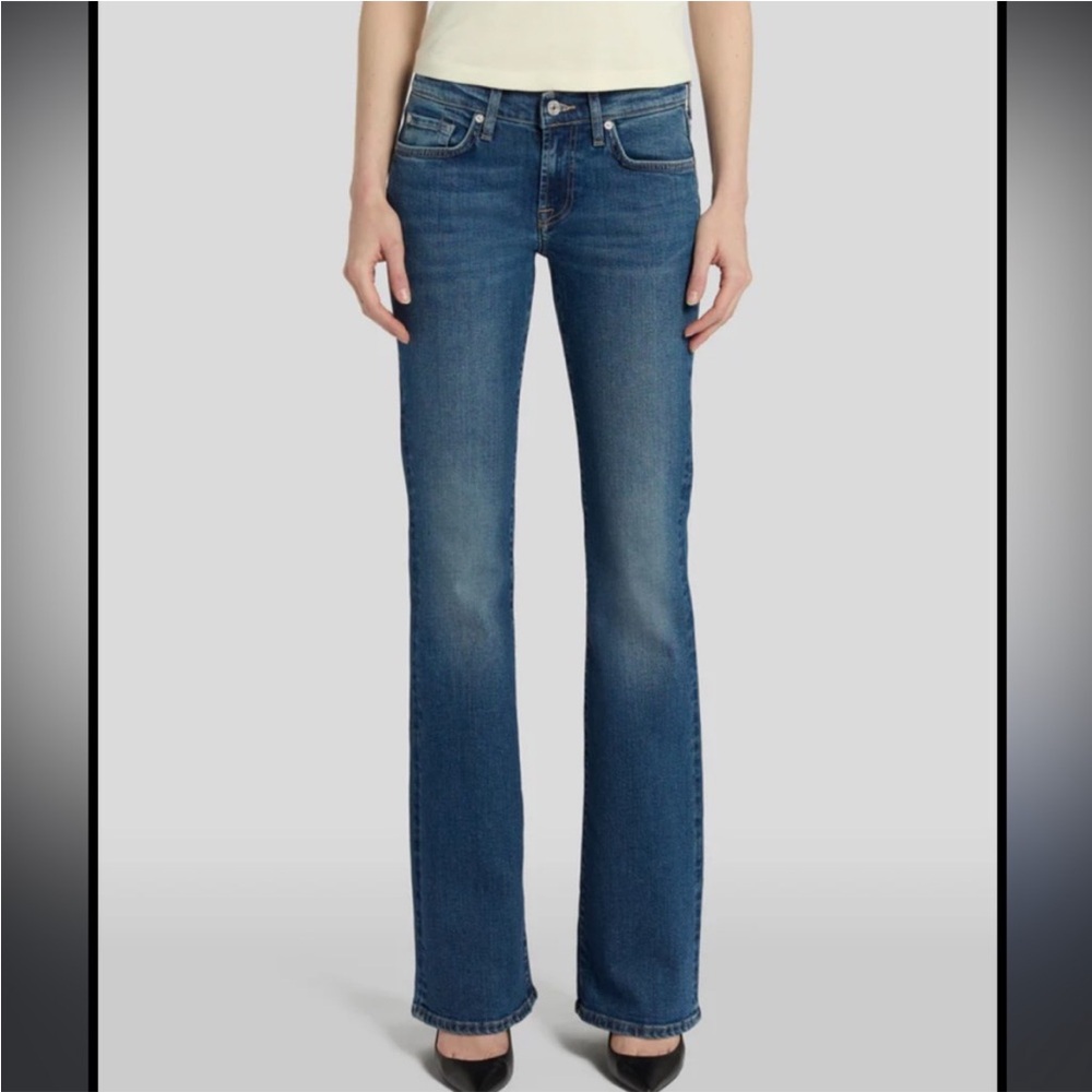 7 For All Mankind Low Rise Boot Cut Size 29 Premium Stretch Denim Jeans